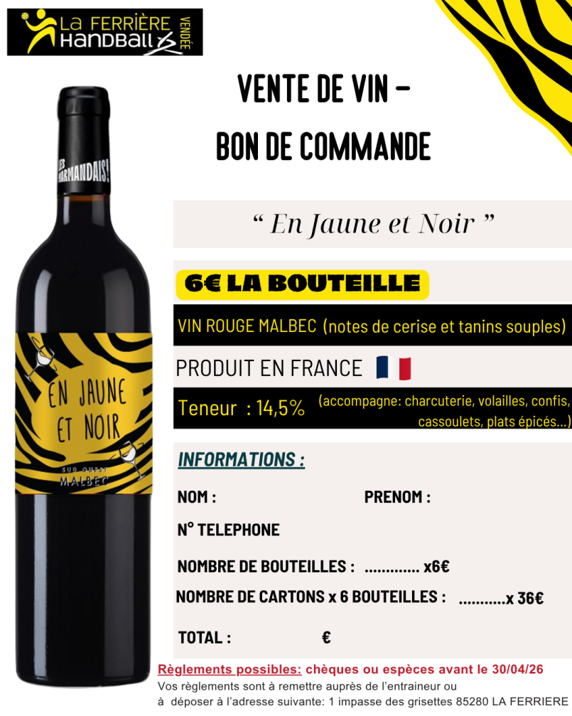 🔥 VENTE DE SAUCISSONS & VINS 🍷